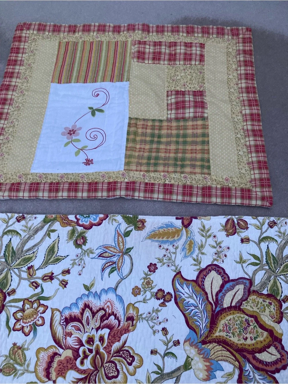 Floral Decorative Throw Pillow Cover - Multi Color Bundle of 2